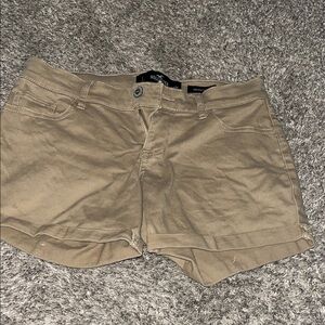 Hollister Women's Tan Cotton Blend Jean Shorts